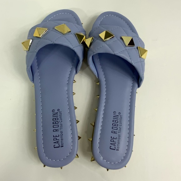 Cape Robbin Womens Wedge Slide Sandals Size 7 Purple Slip On Flip Flops - Picture 9 of 12